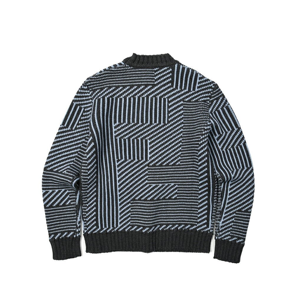 FENDI ウール100% ミドルゲージクルーネックジャガードニットセーター｜397586 - 46｜GUARDAROBA MILANO OFFICIAL STORE