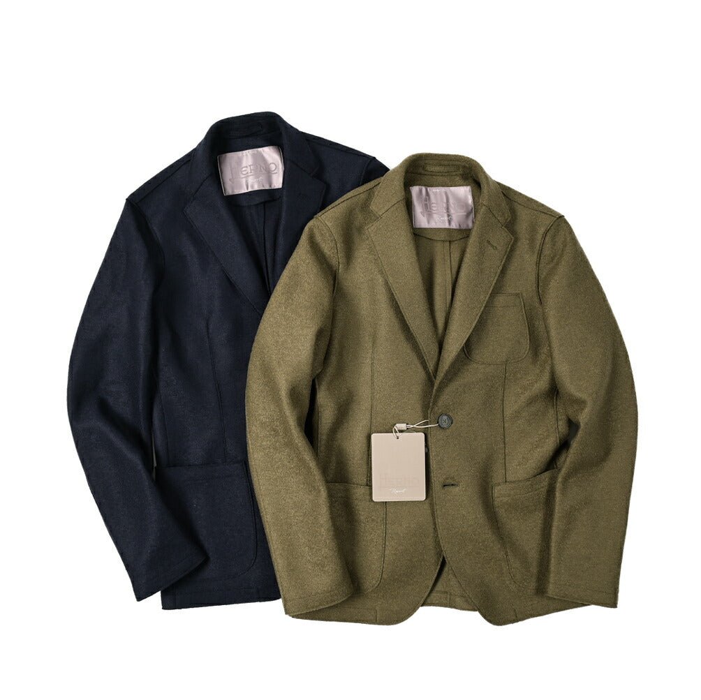 SALE｜HERNO Resort 縮絨 ヴァージンウール100% 2Bシングルテーラードジャケット｜393708 - A - 46｜GUARDAROBA MILANO OFFICIAL STORE