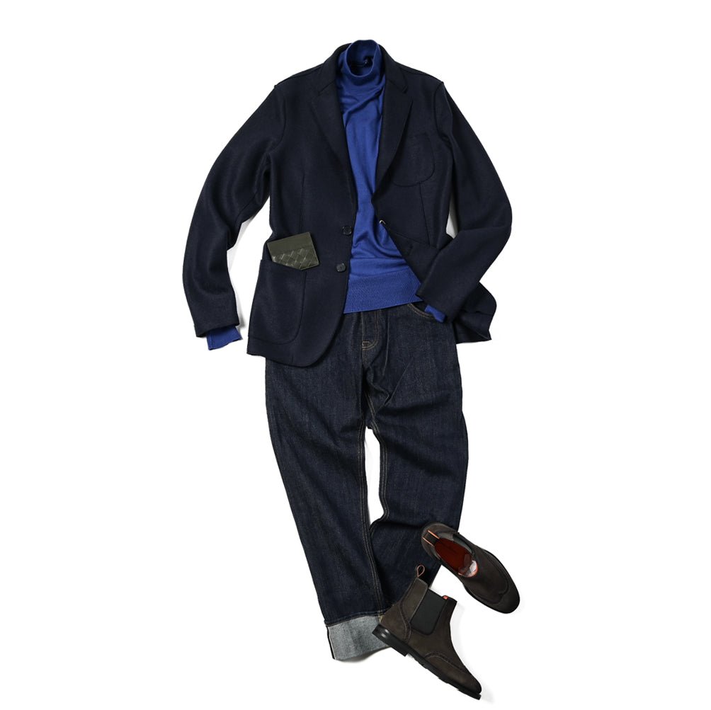 SALE｜HERNO Resort 縮絨 ヴァージンウール100% 2Bシングルテーラードジャケット｜393708 - A - 46｜GUARDAROBA MILANO OFFICIAL STORE