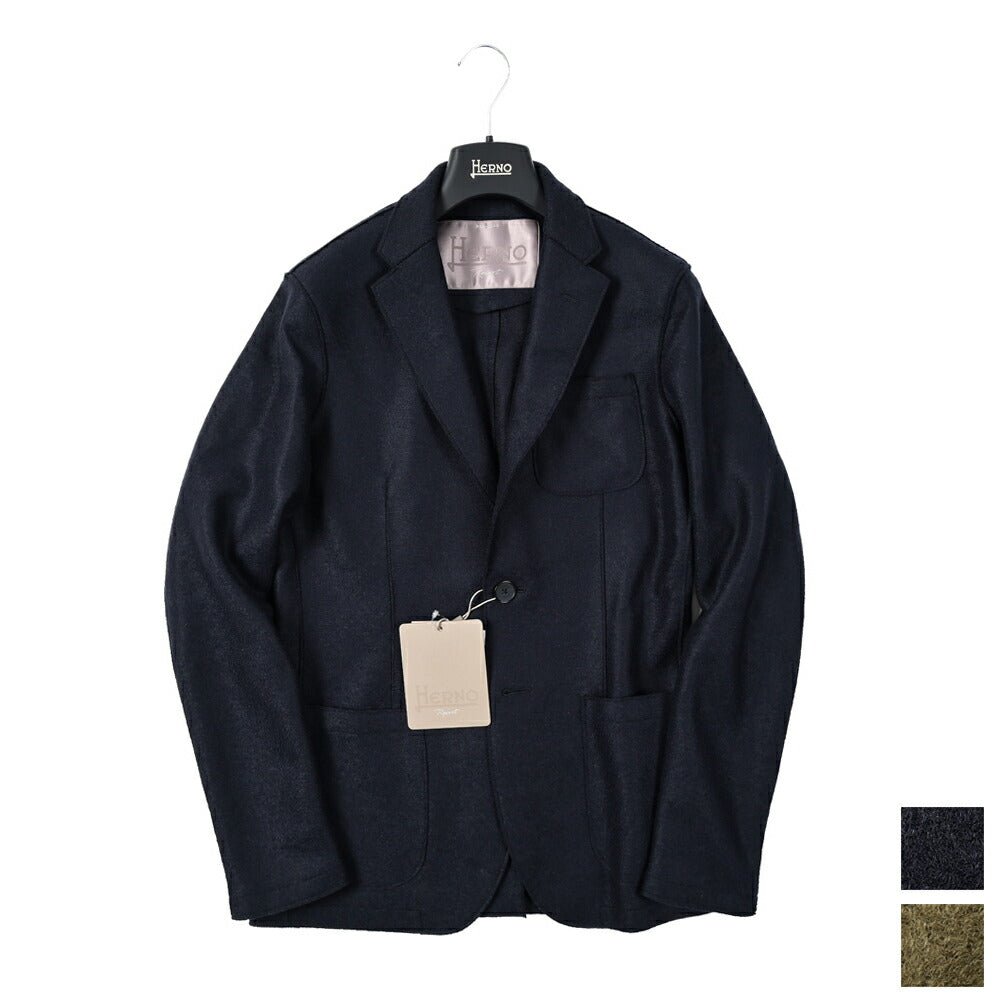 HERNO Resort 縮絨 ヴァージンウール100% 2Bシングルテーラードジャケット｜393708 - A - 46｜GUARDAROBA MILANO OFFICIAL STORE