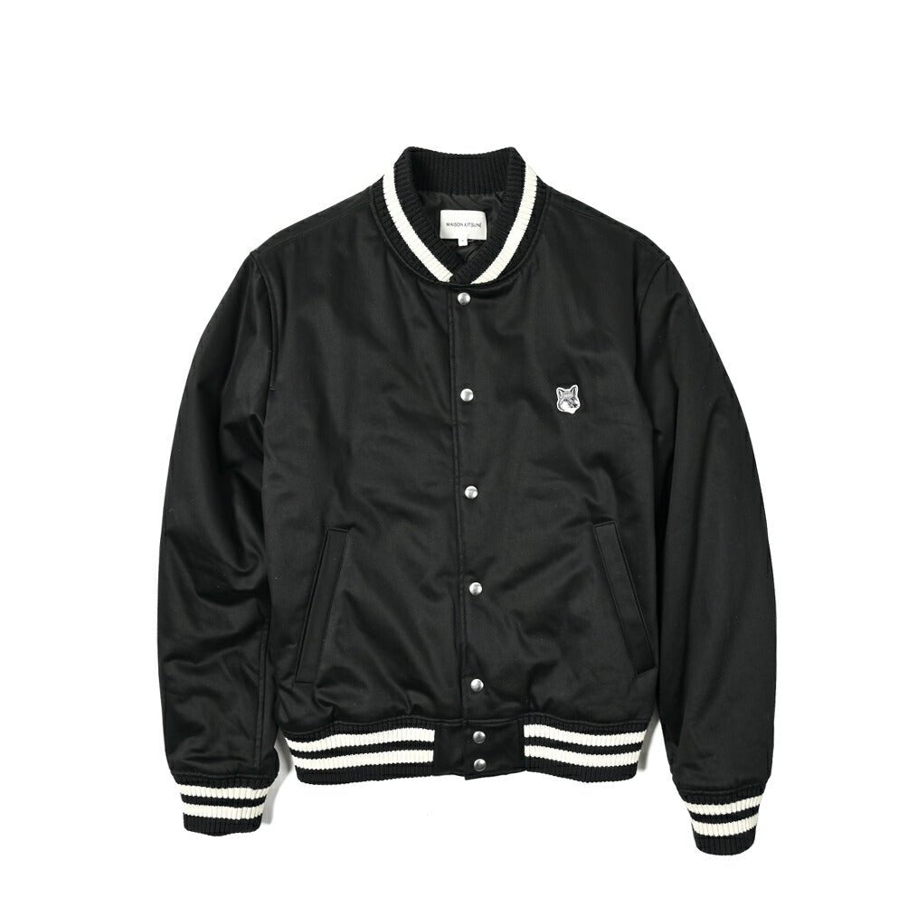 MAISON KITSUNE コットンサテン グレーフォックスヘッドパッチブルゾン(スタジャン)｜397867 - XS｜GUARDAROBA MILANO OFFICIAL STORE
