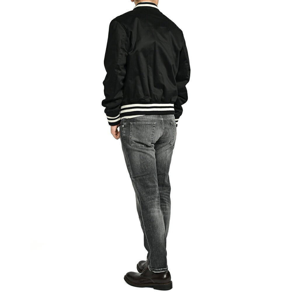 MAISON KITSUNE コットンサテン グレーフォックスヘッドパッチブルゾン(スタジャン)｜397867 - XS｜GUARDAROBA MILANO OFFICIAL STORE