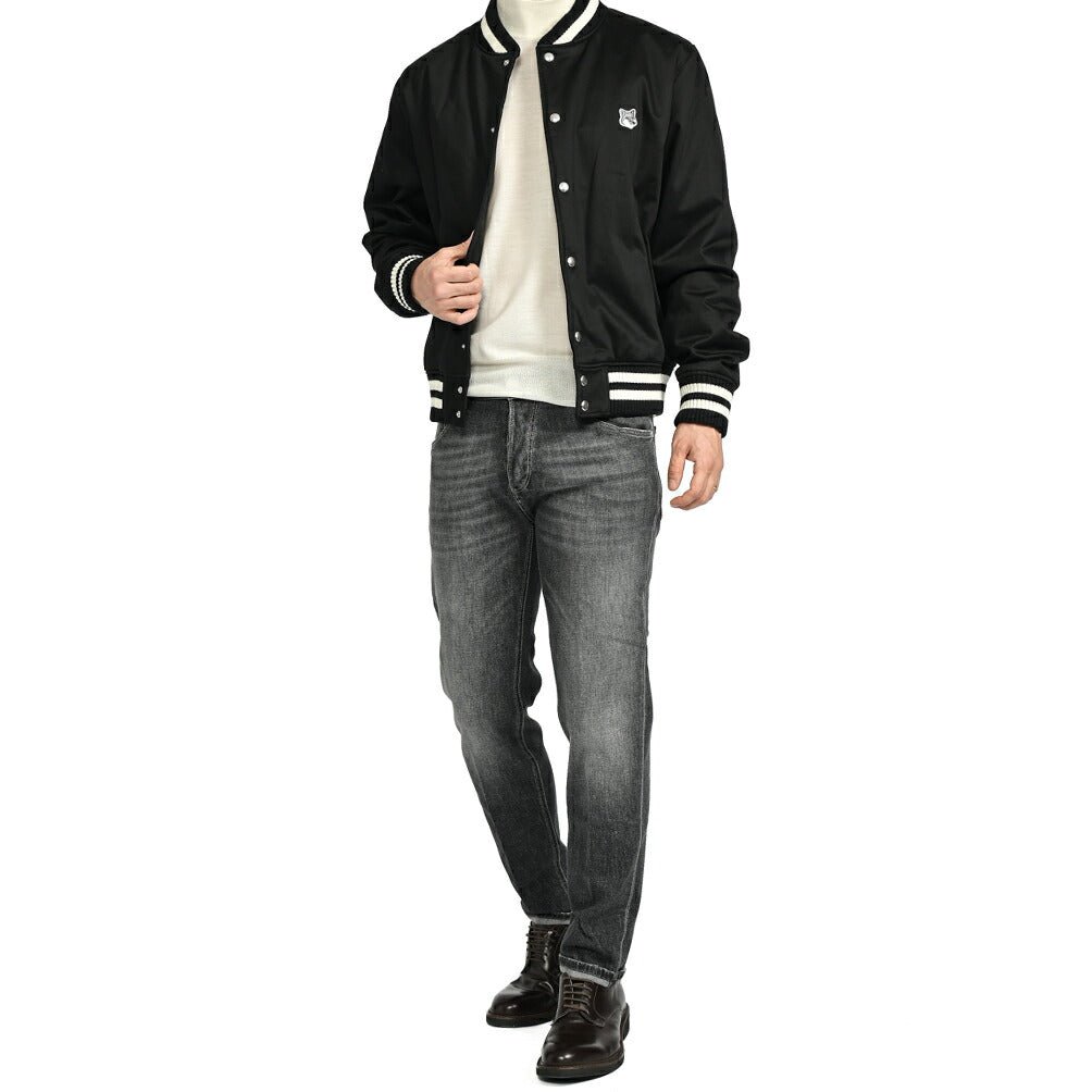 MAISON KITSUNE コットンサテン グレーフォックスヘッドパッチブルゾン(スタジャン)｜397867 - XS｜GUARDAROBA MILANO OFFICIAL STORE