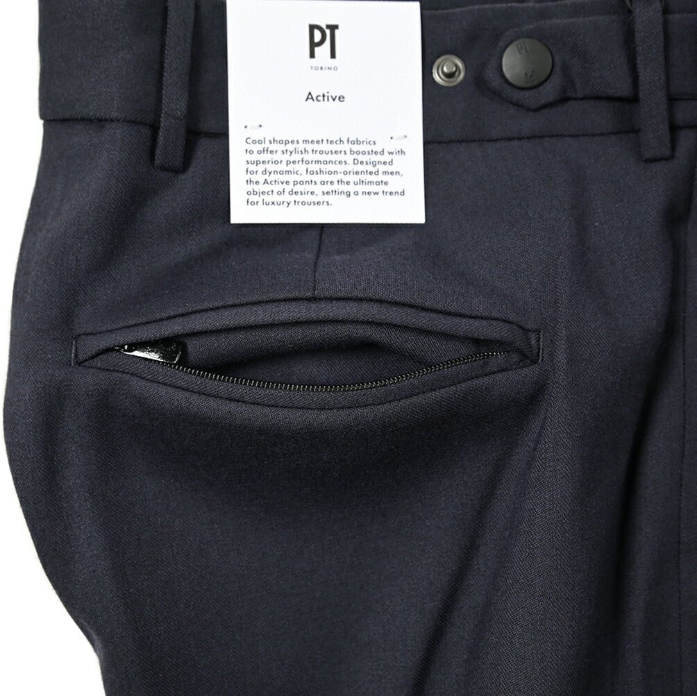 PT TORINO ACTIVE SIGMA 高機能ストレッチウール ノータックテーパードスラックス (TECHNO WASHABLE WOOL) / PT01｜396232 - A - 46｜GUARDAROBA MILANO OFFICIAL STORE