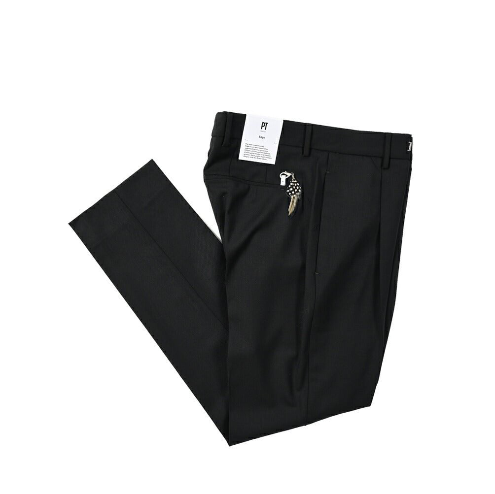 PT TORINO Edge "UNDICI" ストレッチウール ワンタックスラックス