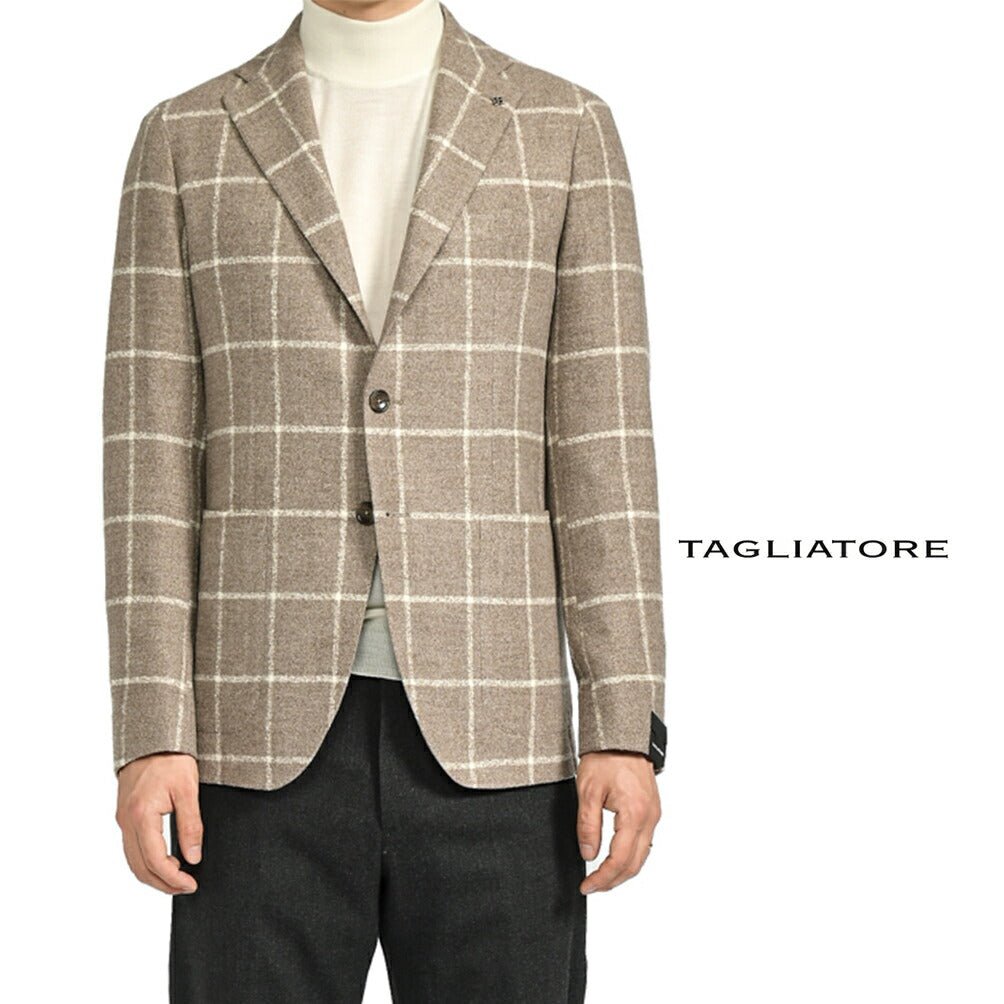 SALE｜TAGLIATORE MONTECARLO ウールシルクフランネル 2Bシングルテーラードジャケット / 1SMC22K｜397727 - 44｜GUARDAROBA MILANO OFFICIAL STORE