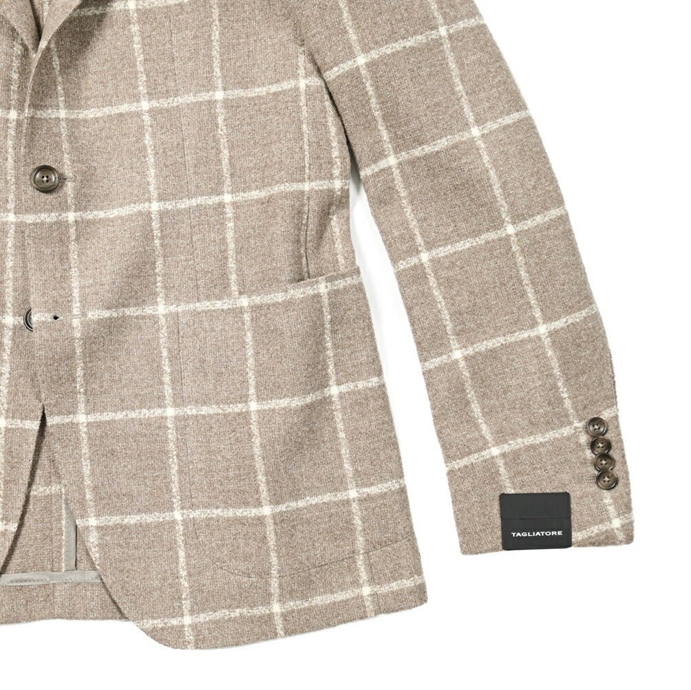 SALE｜TAGLIATORE MONTECARLO ウールシルクフランネル 2Bシングルテーラードジャケット / 1SMC22K｜397727 - 44｜GUARDAROBA MILANO OFFICIAL STORE