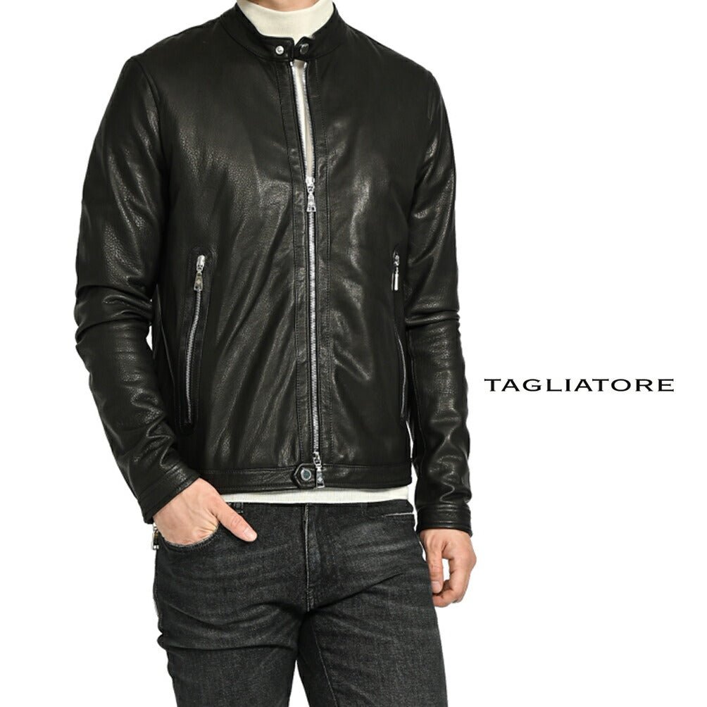 SALE｜TAGLIATORE STANLEY NEW ラムレザー シングルライダースブルゾン｜397737 - 48｜GUARDAROBA MILANO OFFICIAL STORE