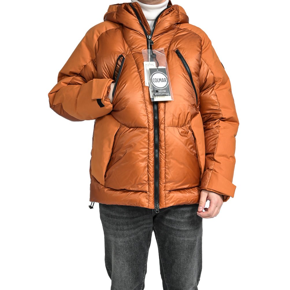 SALE｜COLMAR REVOLUTION by YOSUKE AIZAWA コットン×ナイロン 異素材コンビダウンジャケットフーディー / British Millerain社製生地｜411234 - 50｜GUARDAROBA MILANO OFFICIAL STORE