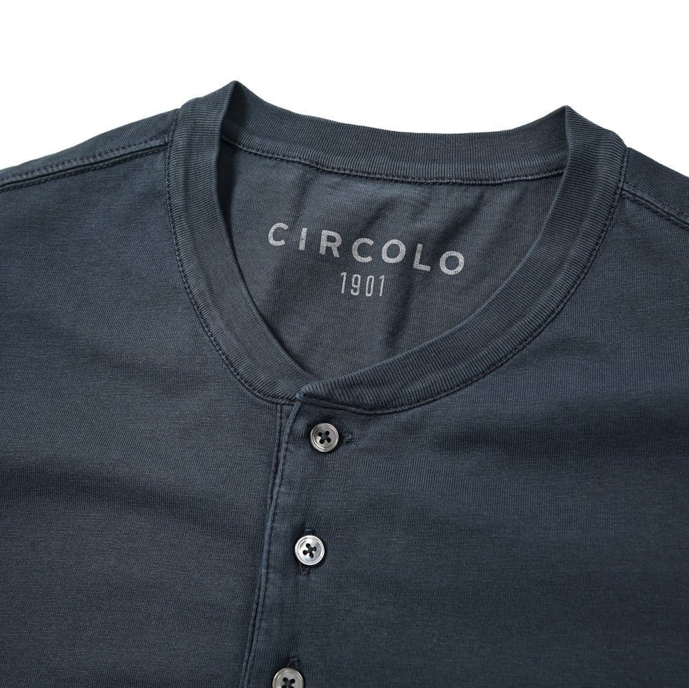 CIRCOLO 1901 コットンジャージー100% ヘンリーネックTシャツ｜402223 - S｜GUARDAROBA MILANO OFFICIAL STORE