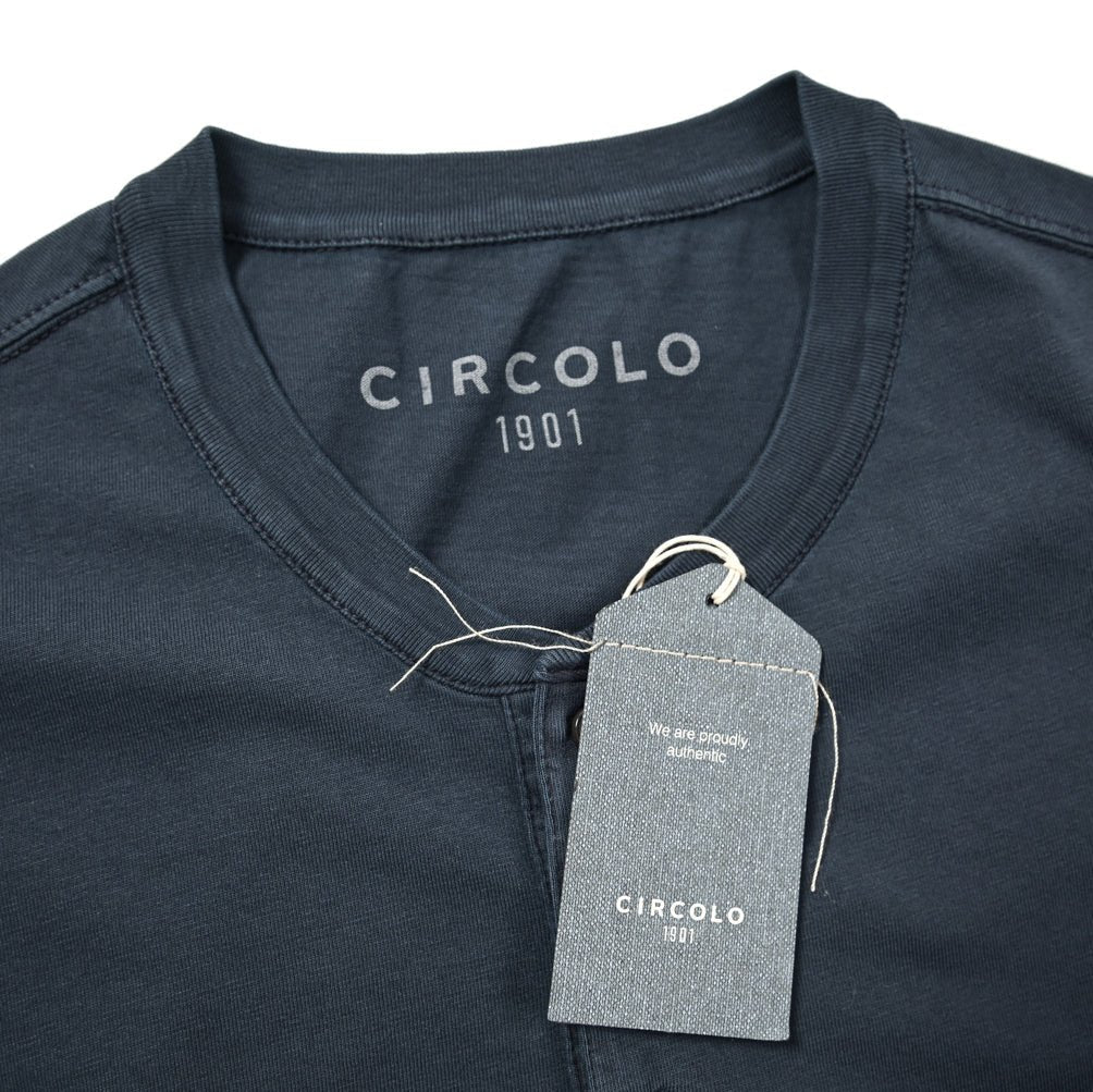 CIRCOLO 1901 コットンジャージー100% ヘンリーネックTシャツ｜402223 - S｜GUARDAROBA MILANO OFFICIAL STORE