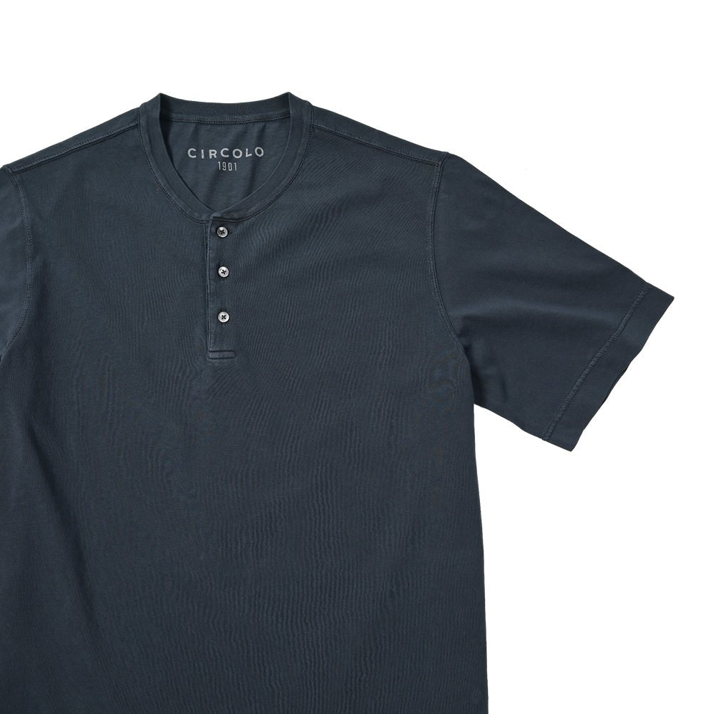 CIRCOLO 1901 コットンジャージー100% ヘンリーネックTシャツ｜402223 - S｜GUARDAROBA MILANO OFFICIAL STORE