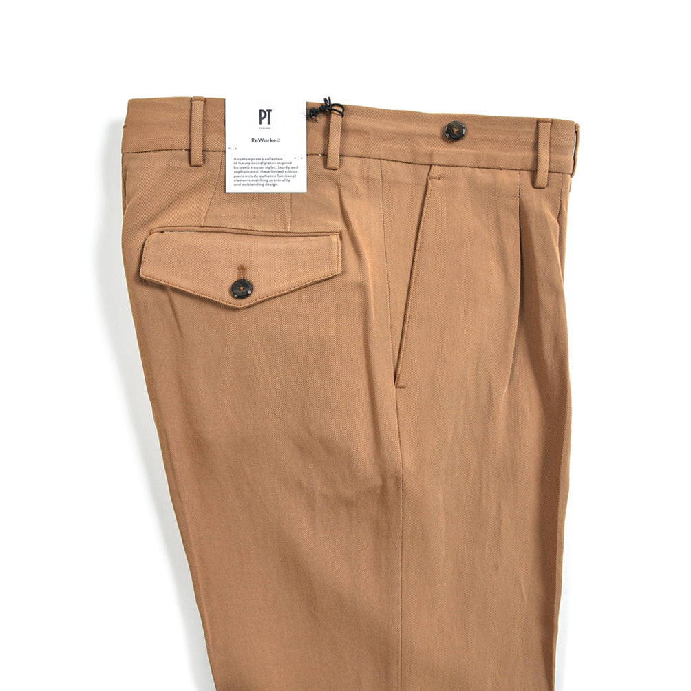 SALE｜PT TORINO ReWorked THE REPORTER リネン混 ツータックスラックス / PT01｜375330 - 44｜GUARDAROBA MILANO OFFICIAL STORE