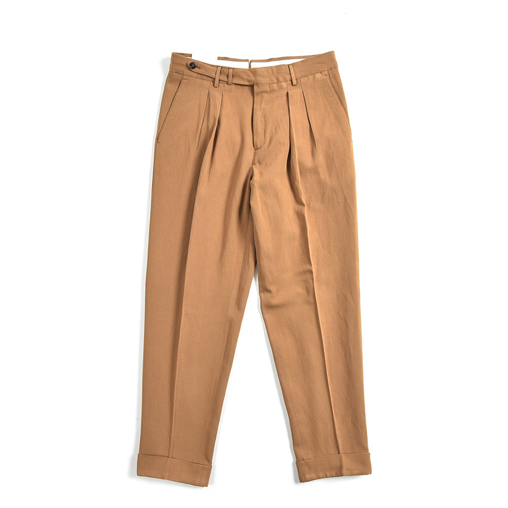 SALE｜PT TORINO ReWorked THE REPORTER リネン混 ツータックスラックス / PT01｜375330 - 44｜GUARDAROBA MILANO OFFICIAL STORE