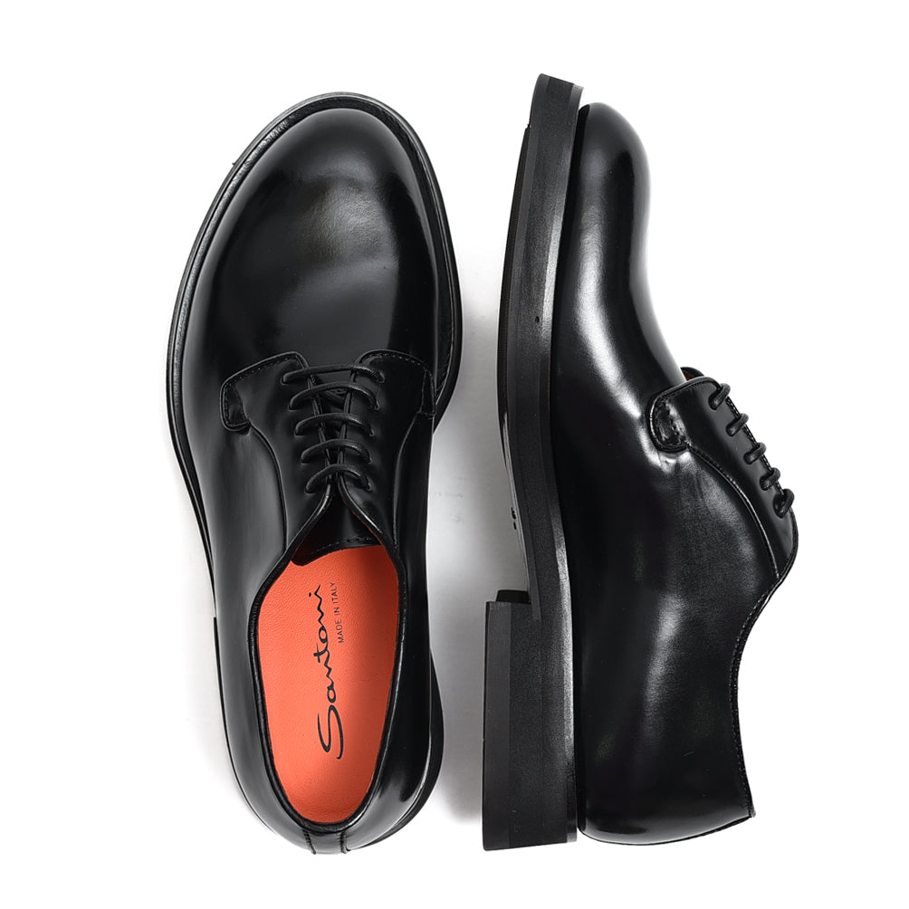 SANTONI アンティークドレザーダービーシューズ MCLE17715