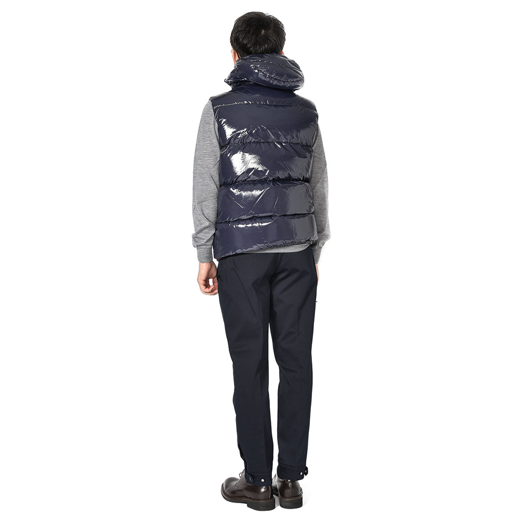 HERNO "GLOSS" ラッカーナイロン ダウンベストフーディー｜GUARDAROBA MILANO OFFICIAL STORE