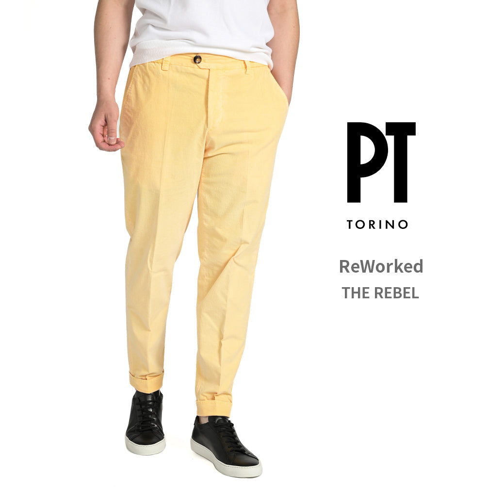 PT TORINO ReWorked "THE REBEL" サマーコーデュロイ リラックステーパードパンツ