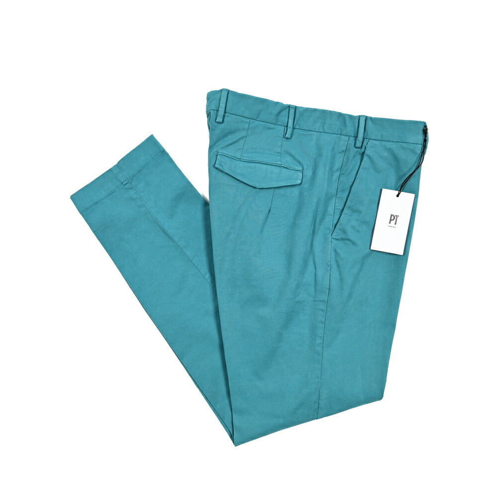 PT TORINO MASTER FIT コットンモダール ノータックチノパンツ