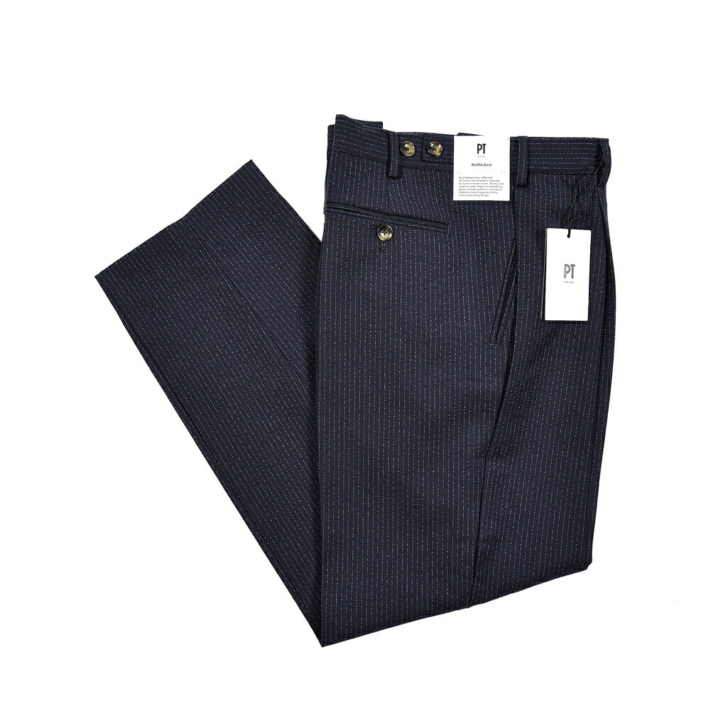 PT TORINO ReWorked SUPER100’s ヴァージンウール100% ストライプパンツ