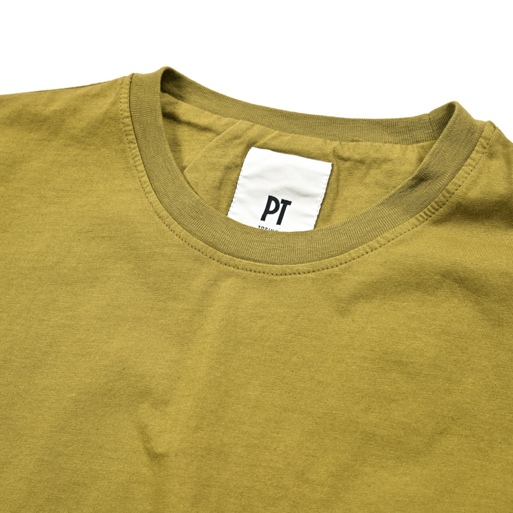 PT TORINO コットン100% ステッチデザインクルーネック半袖Tシャツ