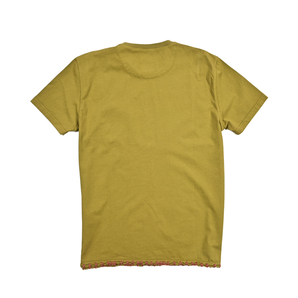 PT TORINO コットン100% ステッチデザインクルーネック半袖Tシャツ