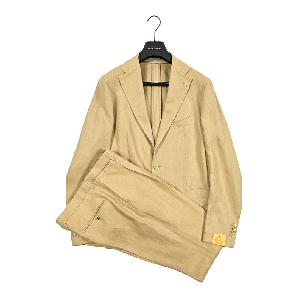 TAGLIATORE リネン100% テーラードスーツ