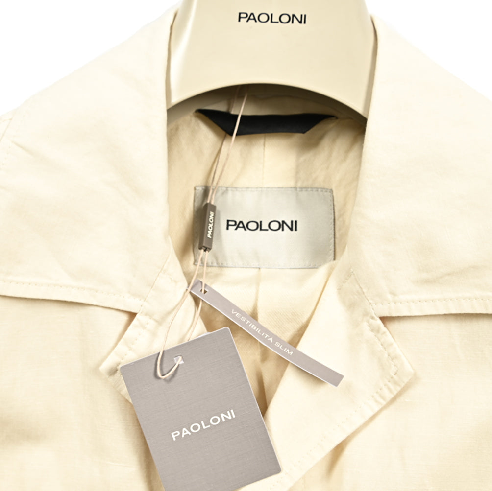 PAOLONI コットンリネン サファリジャケット