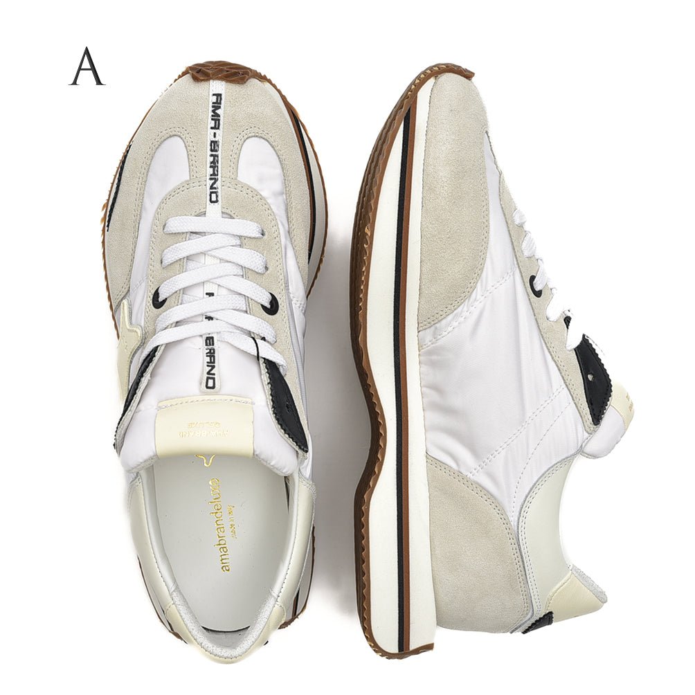 AMA BRAND ESSENCE ナイロン×スエードレザー プレミアムローカットスニーカー【日本限定モデル】｜395000 - A - 40｜GUARDAROBA MILANO OFFICIAL STORE