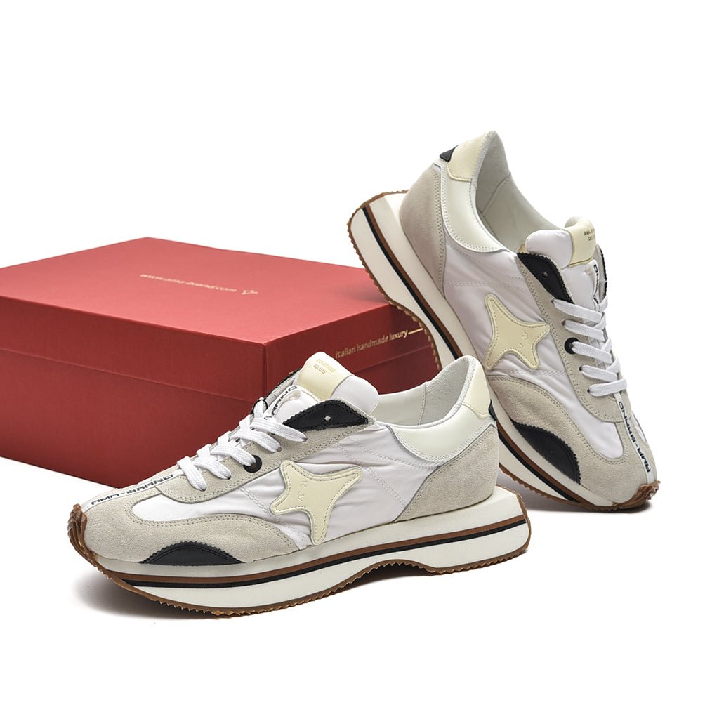 AMA BRAND ESSENCE ナイロン×スエードレザー プレミアムローカットスニーカー【日本限定モデル】｜395000 - A - 40｜GUARDAROBA MILANO OFFICIAL STORE