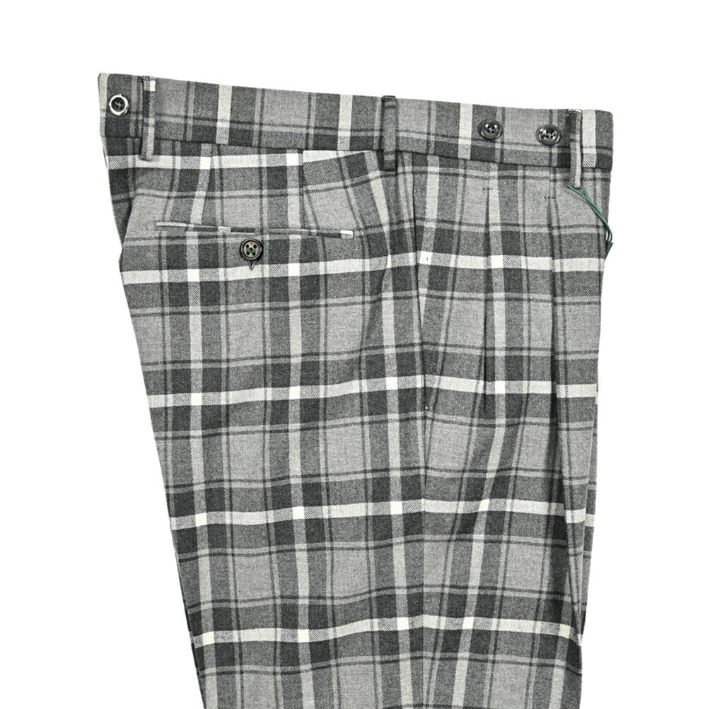 SALE｜BERWICH BARBER ストレッチウールコットン ツータックスラックス｜413541 - 46｜GUARDAROBA MILANO OFFICIAL STORE