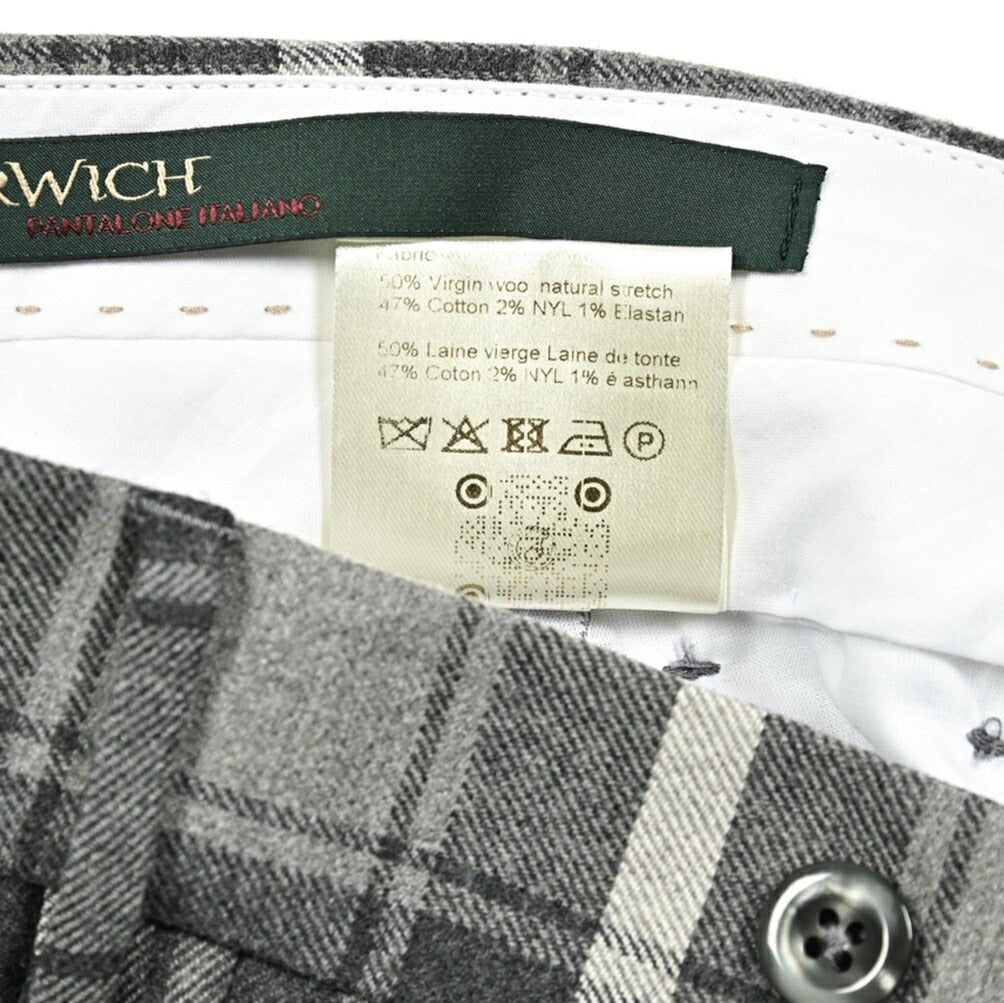 SALE｜BERWICH BARBER ストレッチウールコットン ツータックスラックス｜413541 - 46｜GUARDAROBA MILANO OFFICIAL STORE