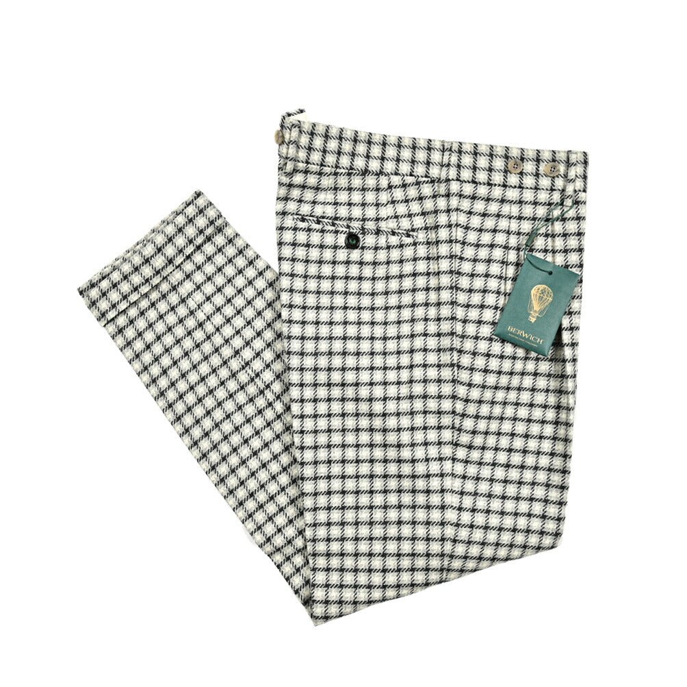 BERWICH BARBER ヴァージンウールナイロン ツータックスラックス｜413527 - 48｜GUARDAROBA MILANO OFFICIAL STORE