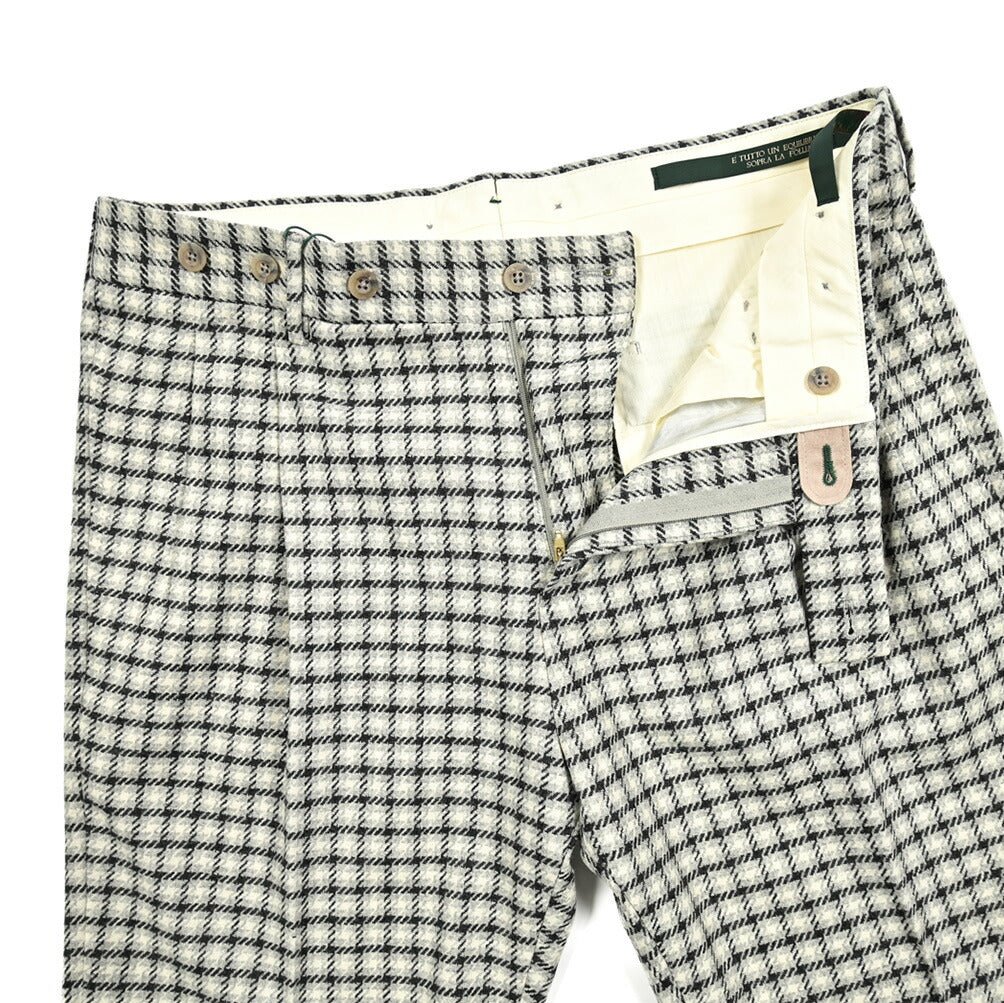 SALE｜BERWICH BARBER ヴァージンウールナイロン ツータックスラックス｜413527 - 48｜GUARDAROBA MILANO OFFICIAL STORE