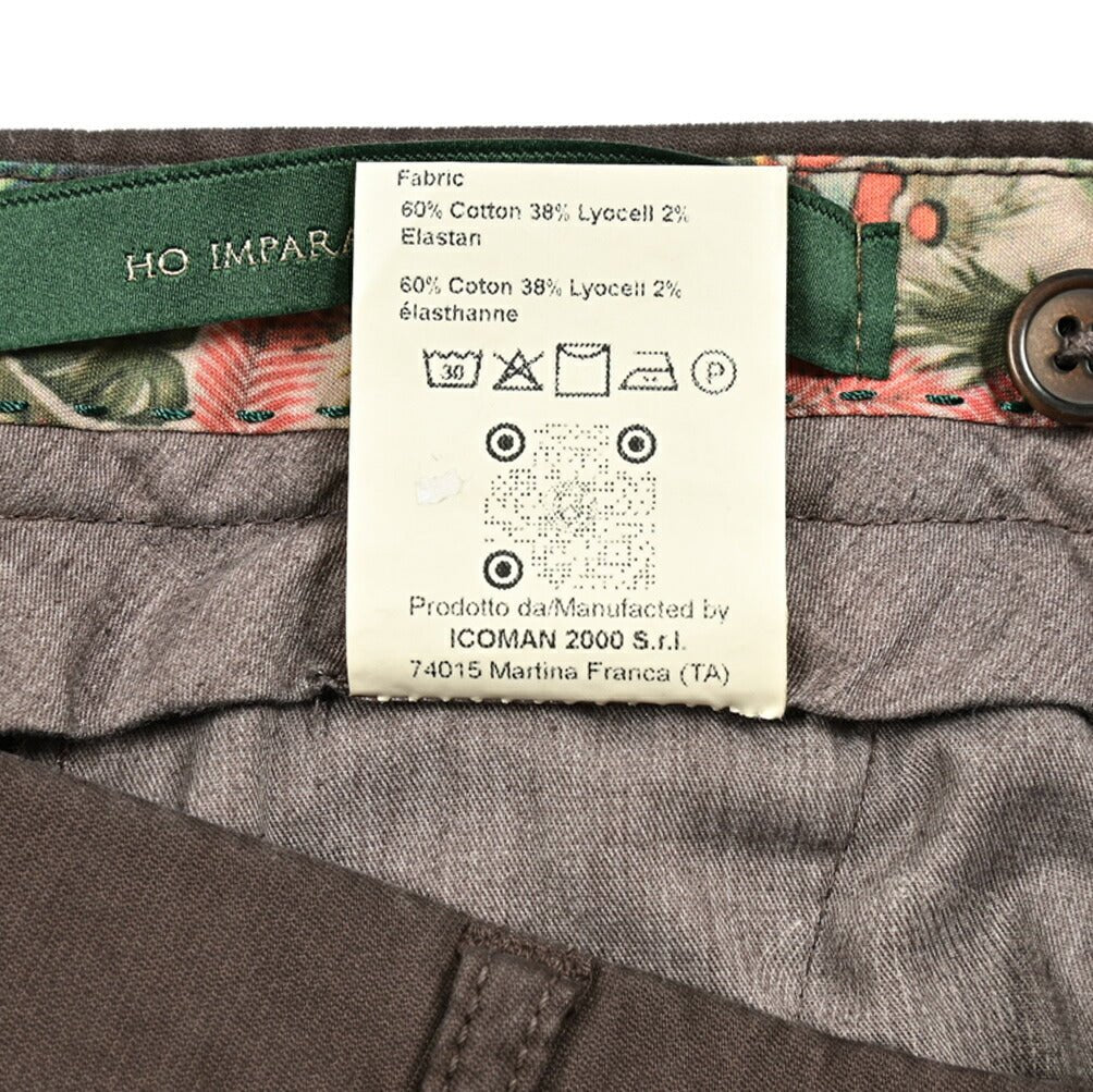 SALE｜BERWICH MORELLO ストレッチコットン ノータックチノスラックス｜414308｜GUARDAROBA MILANO OFFICIAL STORE