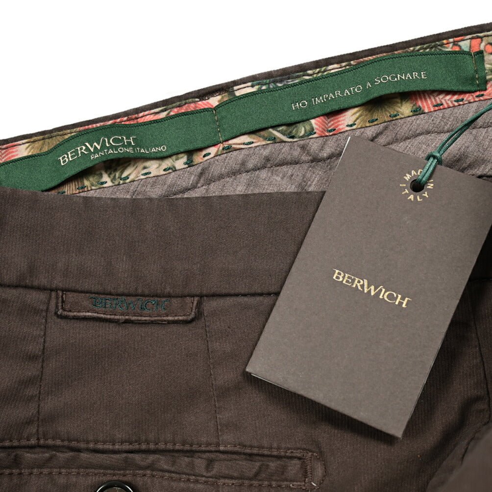 SALE｜BERWICH MORELLO ストレッチコットン ノータックチノスラックス｜414308｜GUARDAROBA MILANO OFFICIAL STORE