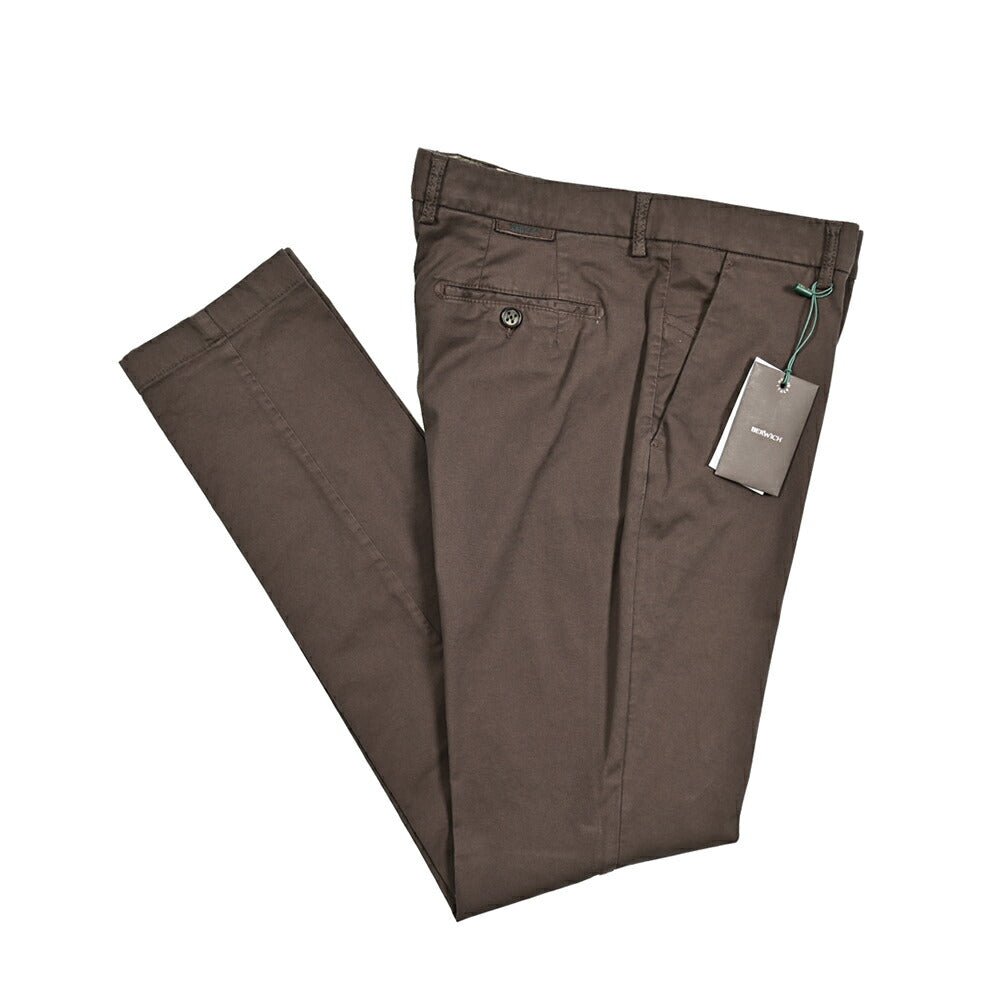 BERWICH MORELLO ストレッチコットン ノータックチノスラックス｜414308｜GUARDAROBA MILANO OFFICIAL STORE