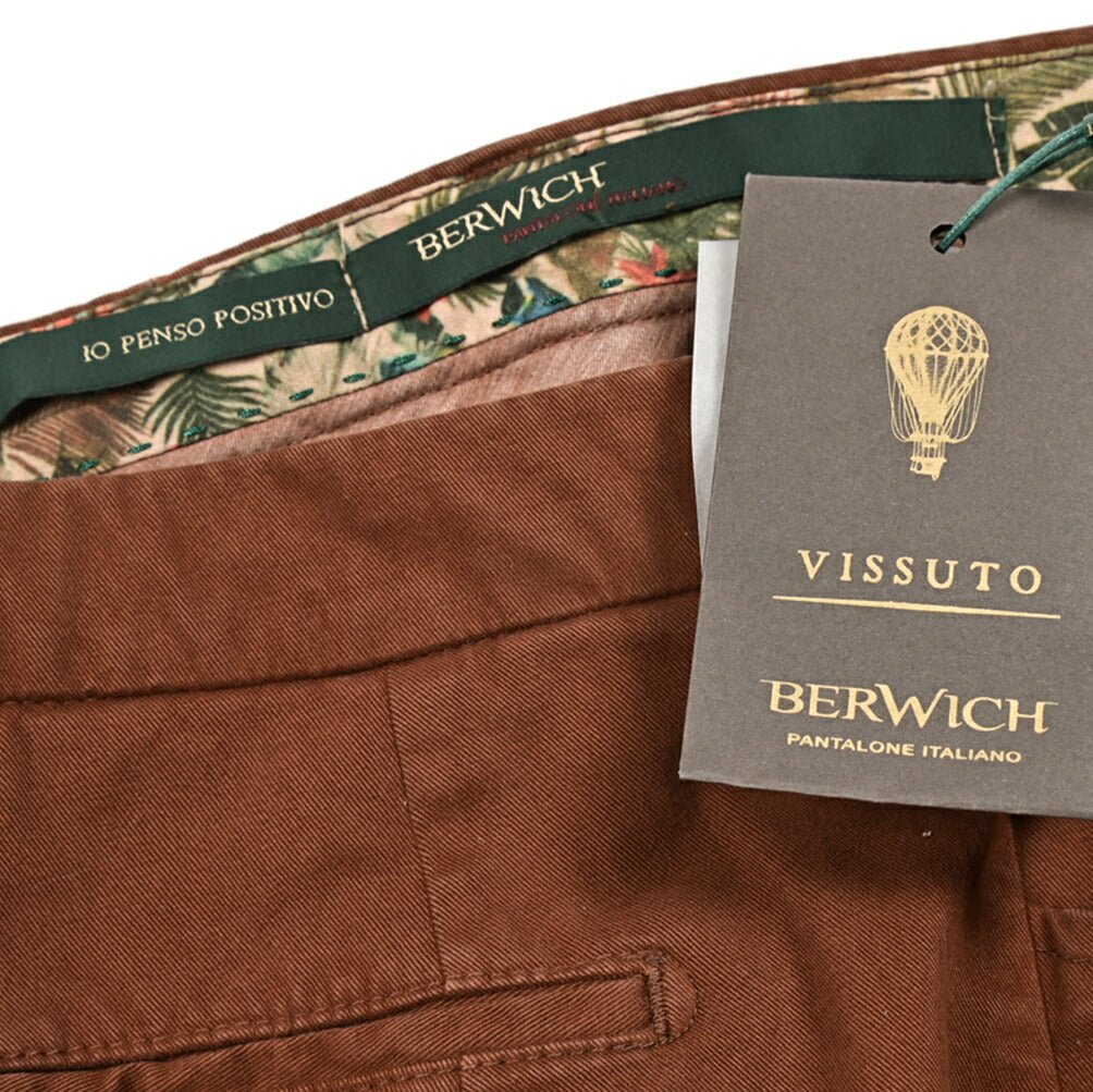 SALE｜BERWICH MORELLO ストレッチコットン ノータックチノスラックス｜414305｜GUARDAROBA MILANO OFFICIAL STORE