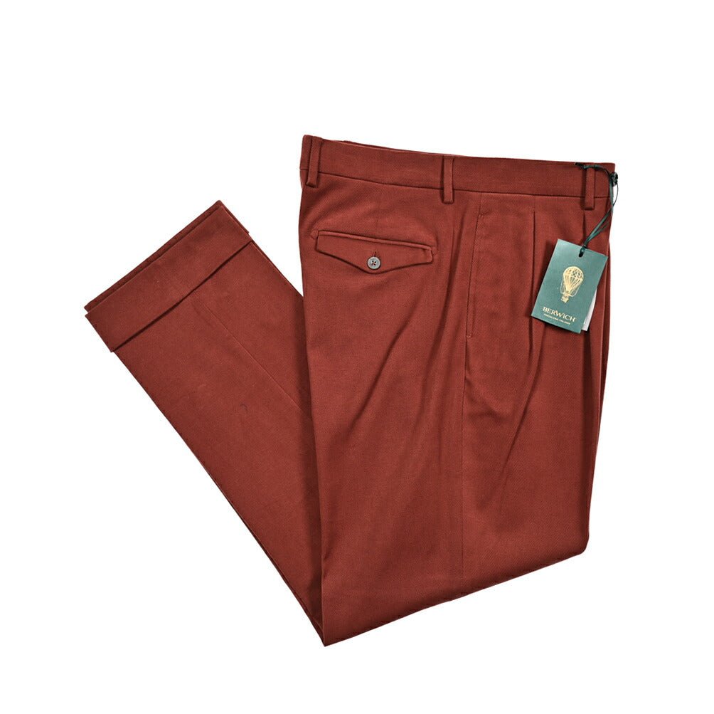 BERWICH NEGRONI ストレッチコットン ツータックチノスラックス｜413489 - 46｜GUARDAROBA MILANO OFFICIAL STORE