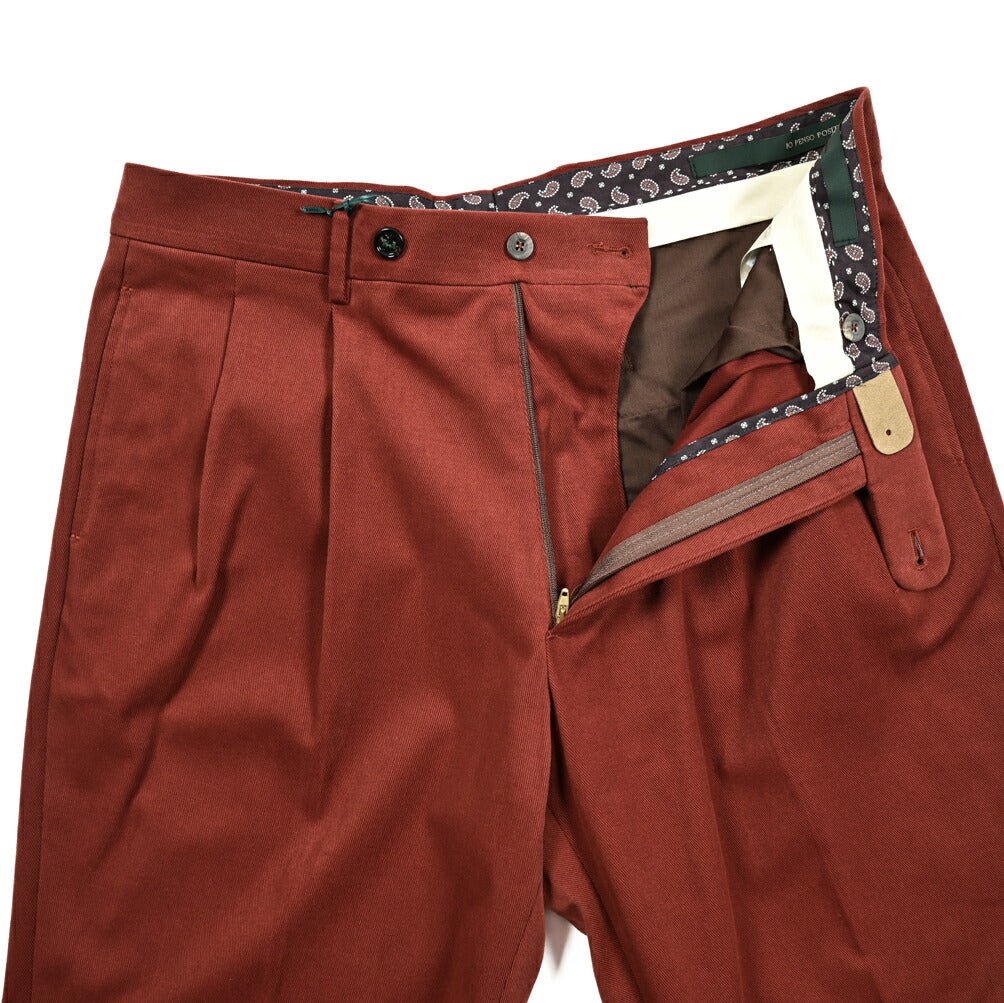 SALE｜BERWICH NEGRONI ストレッチコットン ツータックチノスラックス｜413489 - 46｜GUARDAROBA MILANO OFFICIAL STORE