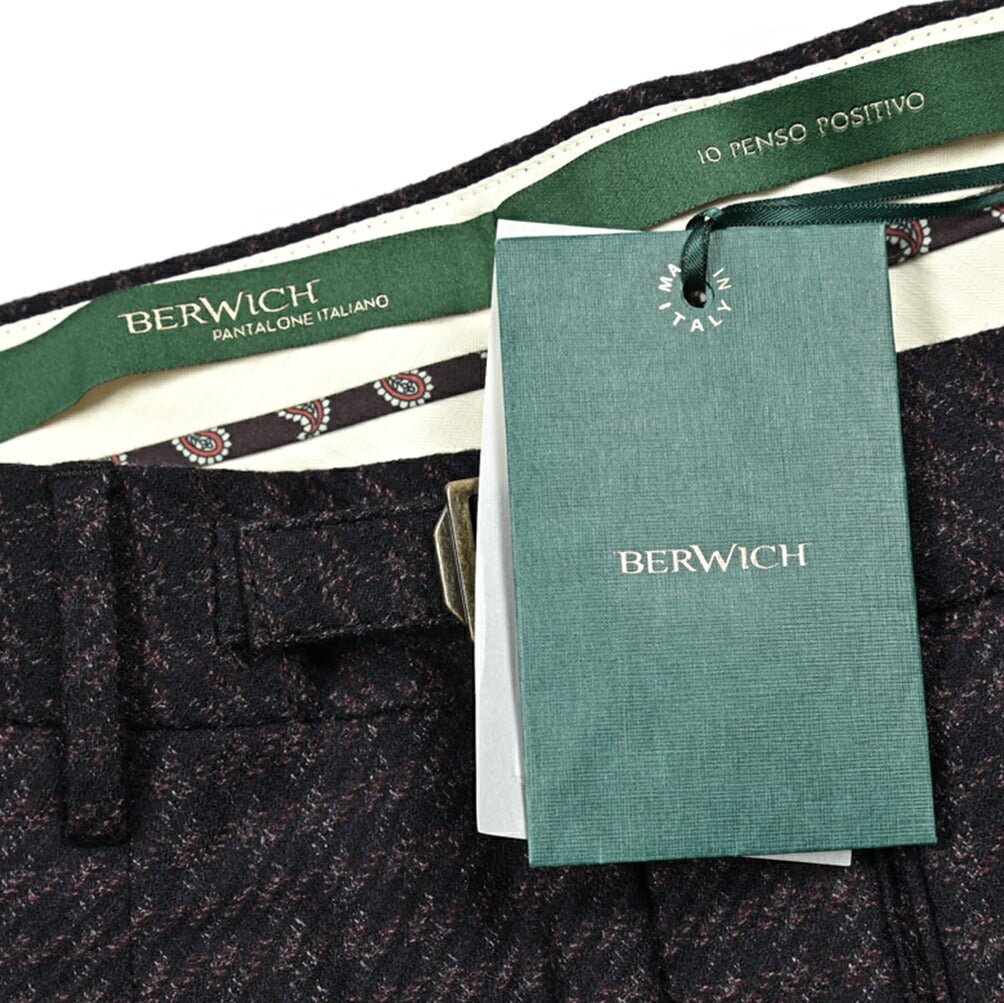 SALE｜BERWICH RETRO ヴァージンウール100% ワンタックスラックス｜414257 - 48｜GUARDAROBA MILANO OFFICIAL STORE