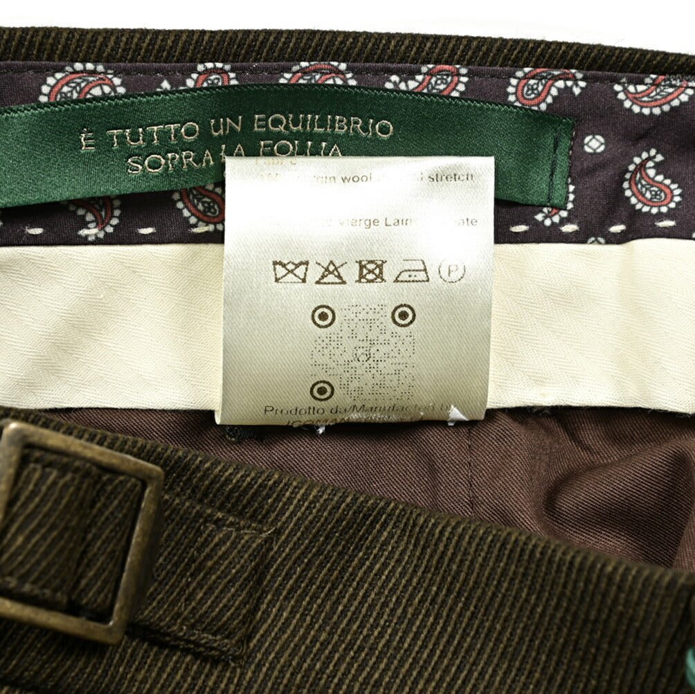 秋冬先行セール｜BERWICH "RETRO" ヴァージンウール100% ワンタックスラックス｜411844-50｜GUARDAROBA MILANO OFFICIAL STORE