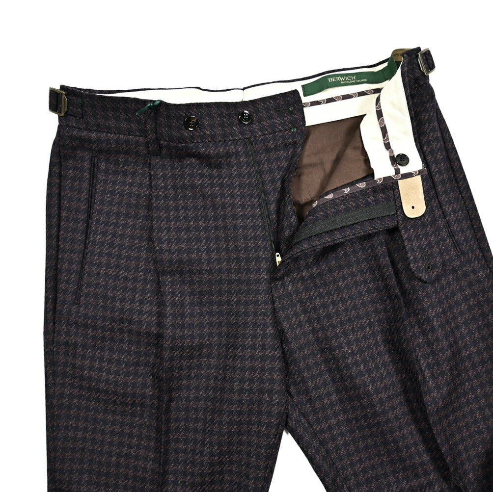 SALE｜BERWICH RETRO ヴァージンウール100% ワンタックスラックス｜414257 - 48｜GUARDAROBA MILANO OFFICIAL STORE