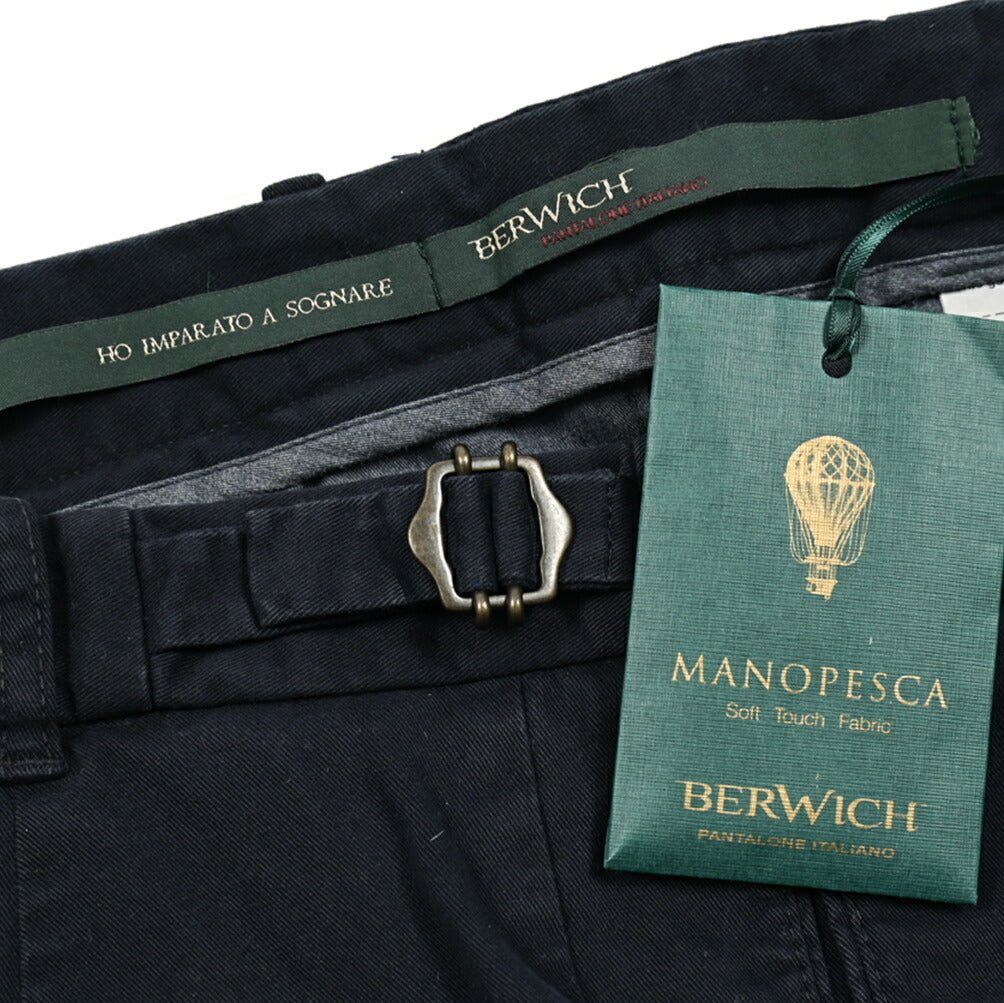 SALE｜BERWICH RETRO ストレッチコットン ワンタックチノスラックス｜414270 - 50｜GUARDAROBA MILANO OFFICIAL STORE