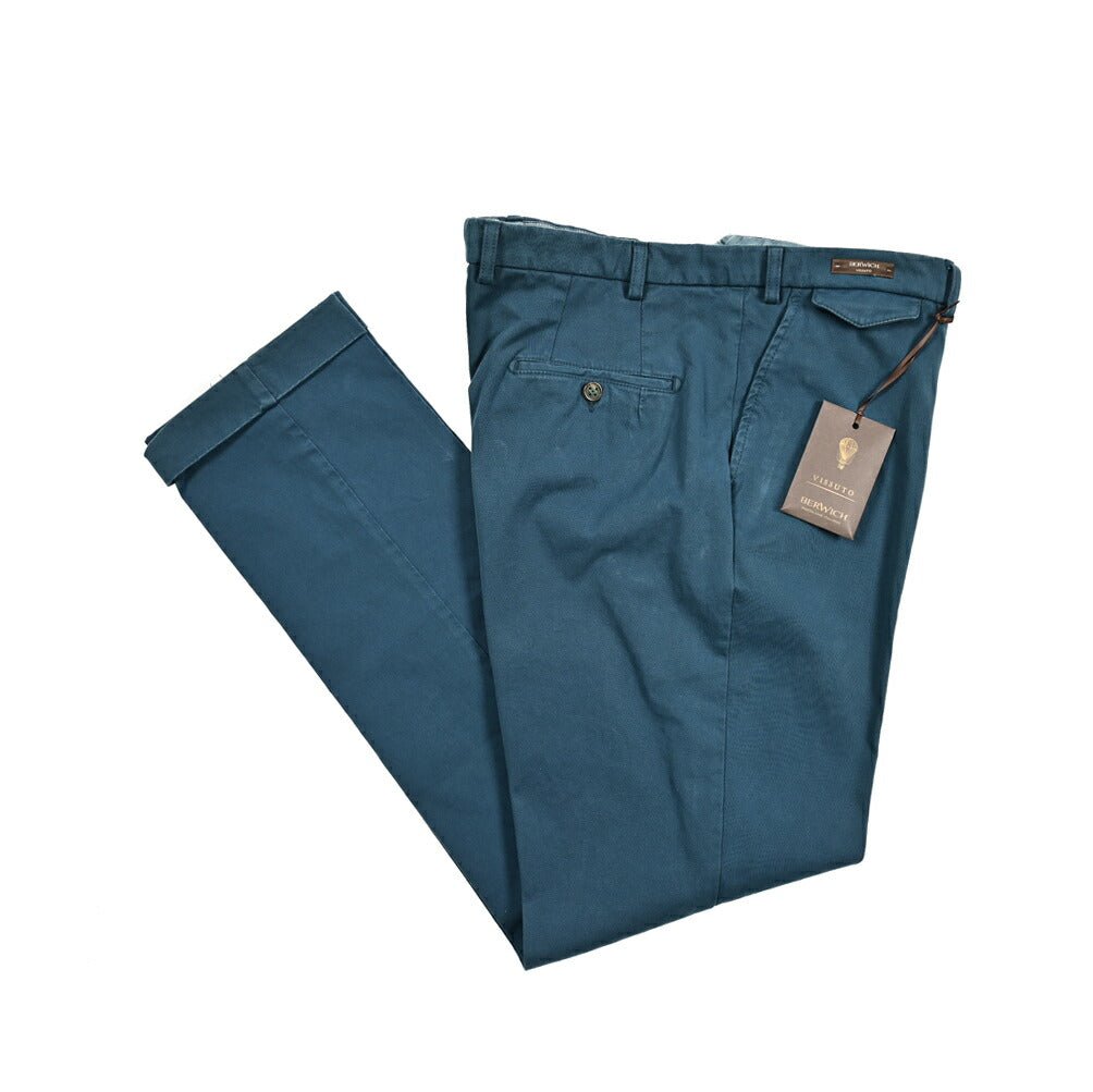 BERWICH VULCANO Z ストレッチコットン ノータックチノスラックス｜414311｜GUARDAROBA MILANO OFFICIAL STORE