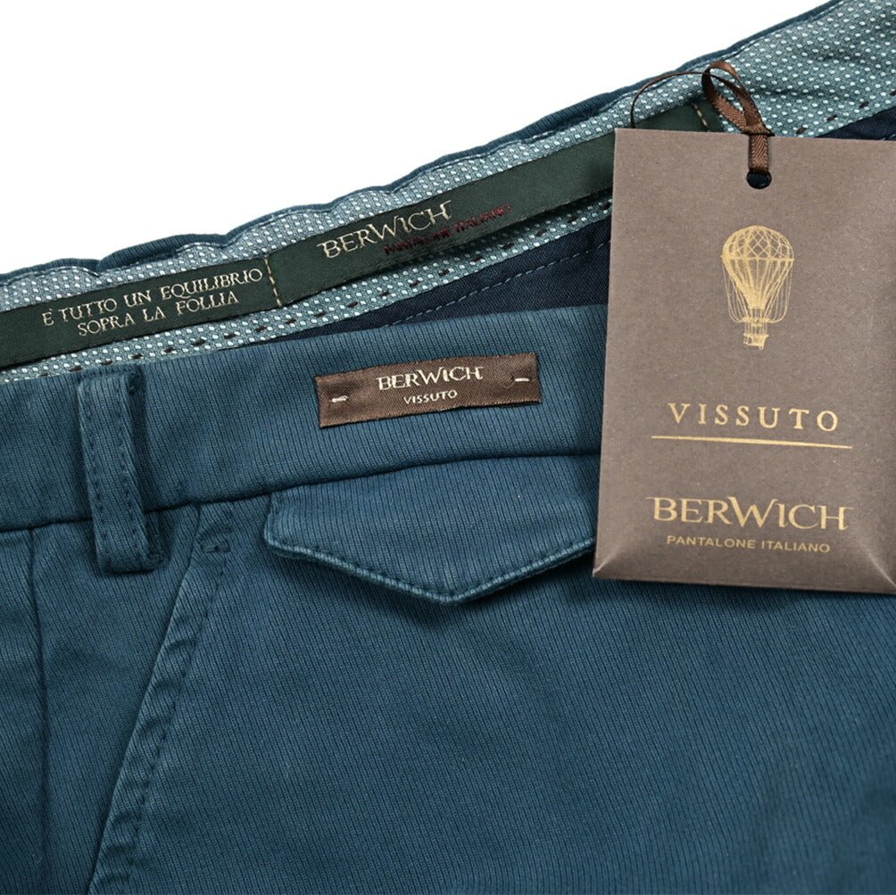 SALE｜BERWICH VULCANO Z ストレッチコットン ノータックチノスラックス｜414311｜GUARDAROBA MILANO OFFICIAL STORE