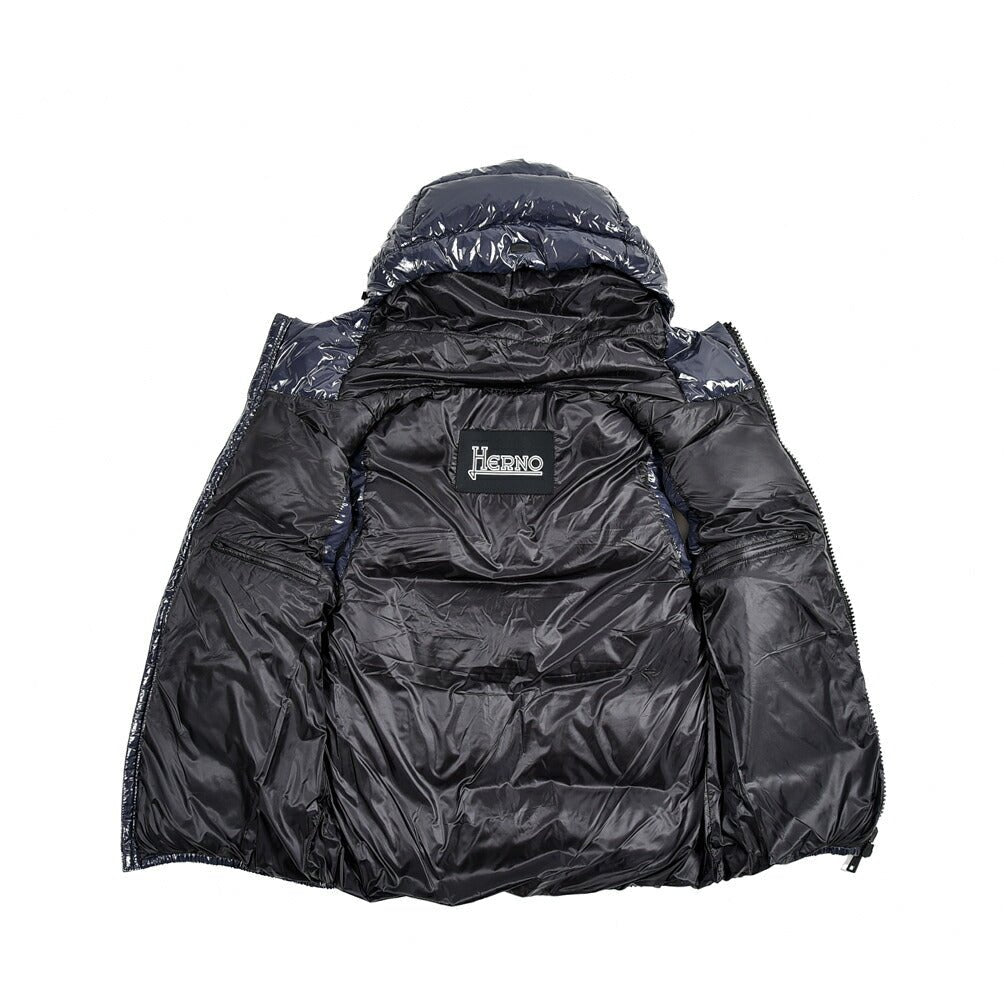 SALE｜HERNO GLOSS ラッカーナイロン ダウンベストフーディー｜384561 - 44｜GUARDAROBA MILANO OFFICIAL STORE
