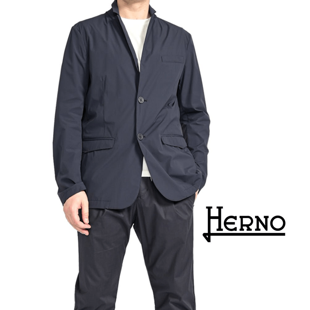 SALE｜HERNO Laminar ストレッチナイロン 2Bシングルナイロンジャケット (LIGHT MATT)｜400943 - A - 48｜GUARDAROBA MILANO OFFICIAL STORE