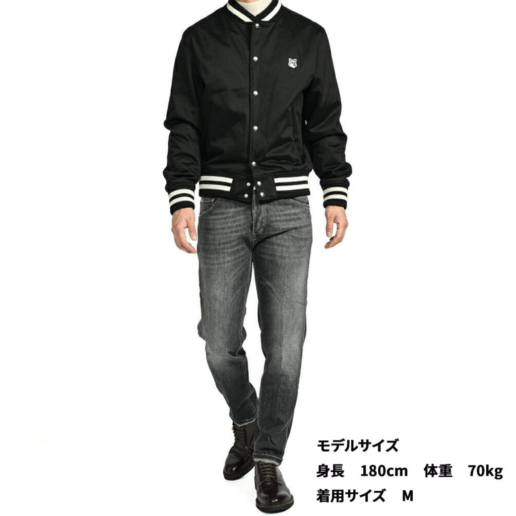 MAISON KITSUNE コットンサテン グレーフォックスヘッドパッチブルゾン(スタジャン)｜397867 - XS｜GUARDAROBA MILANO OFFICIAL STORE