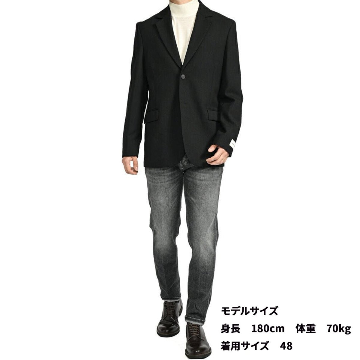 MAISON KITSUNE テクニカルウール テキスチャライズドシングルブレストジャケット｜397872 - 48｜GUARDAROBA MILANO OFFICIAL STORE