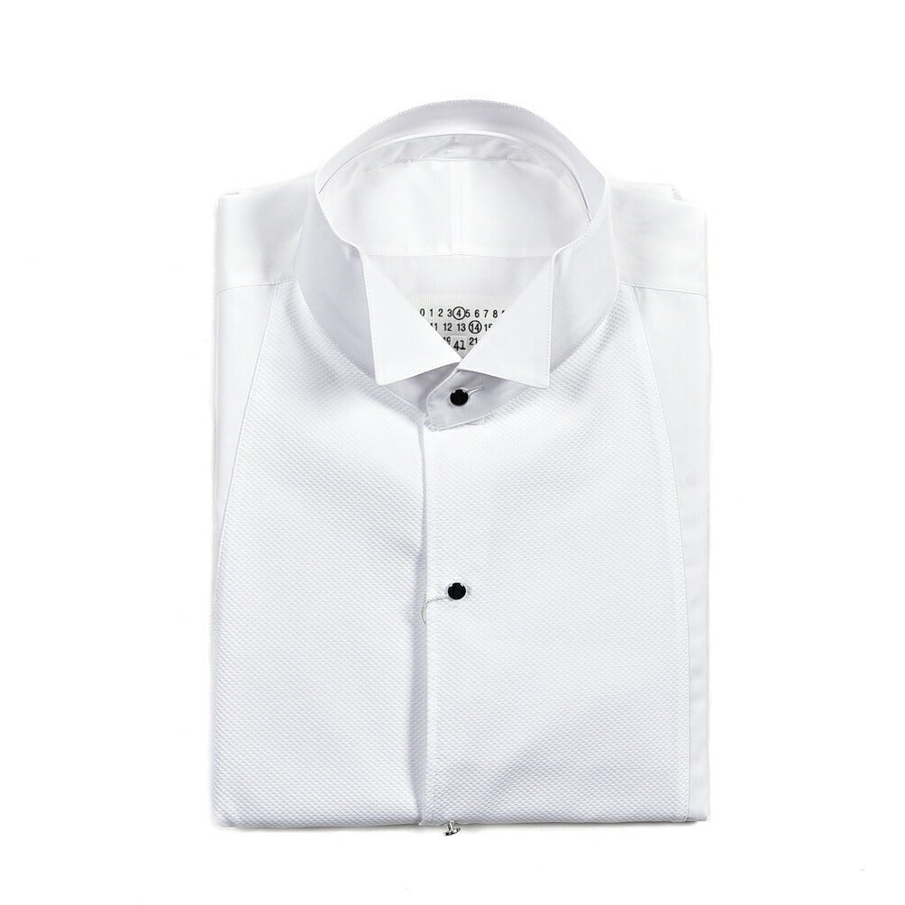 Maison Margiela コットン100% ウィングカラーブザムシャツ｜383482 - 43｜GUARDAROBA MILANO OFFICIAL STORE